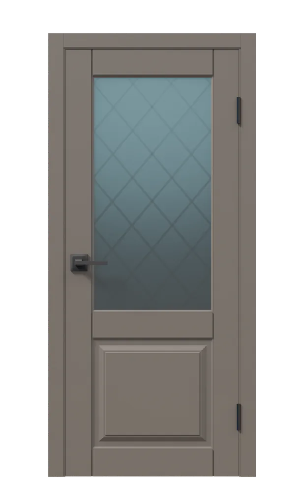 Щитовая дверь Афтора O1 ПВХ остекленная