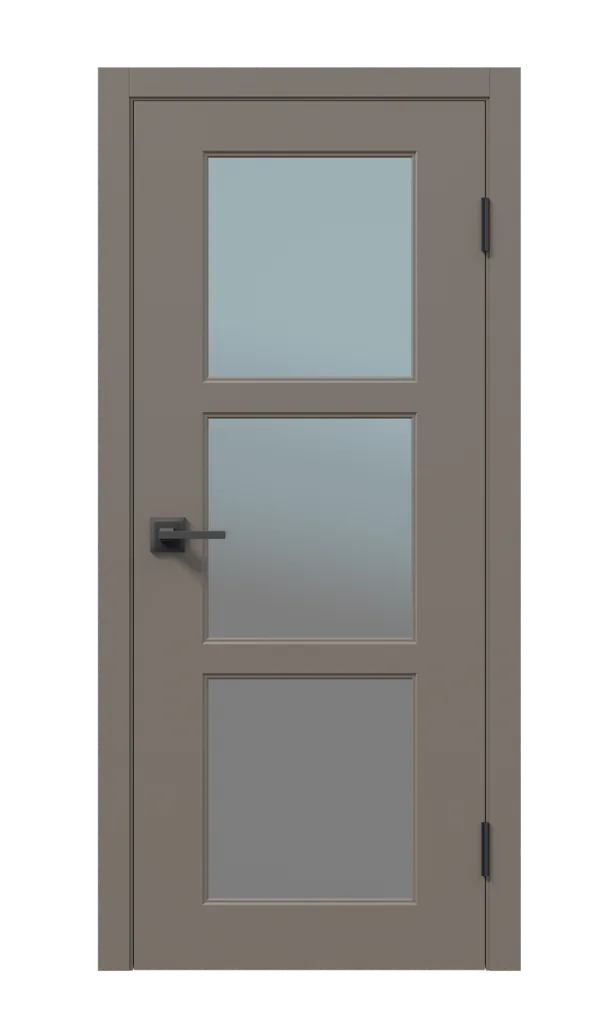 Щитовая дверь Афтора O4 ПВХ остекленная